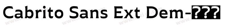 Cabrito Sans Ext Dem字体转换